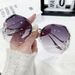 2024 new diamond studded for women, high-end and fashionable sungla, UV resistant gla, street photography_viptrois.com