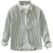 Fresh Striped Long Sleeved Shirt For Men, Fashionable And Versatile, Artistic And Casual Loose Top_viptrois.com