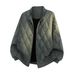 ACUSCEOOU Men's Quilted Bomber Jacket – Winter-Ready Polyester Puffer Coat With Diamond Stitching, Streetwear Zip-Up (Black/Mint/Beige, M-6XL)_viptrois.com