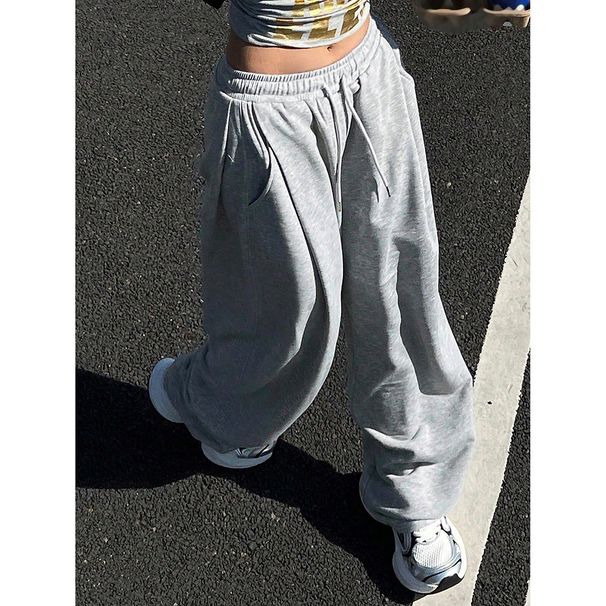 Men's Clothing Korean Style Retro Niche Casual Pants For Women, New Loose Sports Sweatpants, Wide Leg Versatile Long Pants_viptrois.com