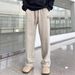 Men's Clothing Men's Casual Pants Embroidered Loose Straight Leg Style Trendy Wide Leg Versatile Spring Autumn Fashion Bottoms_viptrois.com