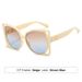 Men's Sunglasses Women's Sunglasses Anti Ultraviolet Sunshade Glasses Fashionable Hollow Square Large Frame_viptrois.com