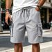Men's Summer Shorts Loose Fit Outdoor Practical Multi Pocket Cargo Pants Running Sports Style_viptrois.com