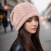 Women's Hats Winter Hat, Fashionable And Versatile, Large Head Circumference, Knitted Wool Hat, Warm, Loose, Pile Hat_viptrois.com