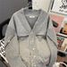 Men's Clothing Deconstructed Heavyweight Zip-Up Sweater – Unisex Oversized V-Neck Knit Cardigan For Clean Aesthetic & Streetwear_viptrois.com