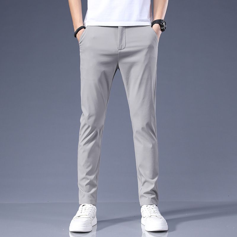 Men's Stretch Straight Leg Pants - Breathable, Versatile & Comfortable Casual Trousers For Everyday Wear_viptrois.com