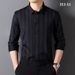 Men's Seamless Bonded Long Sleeve Shirt – Stretchable & Wrinkle-Free Printed Shirt With Rhinestone Buttons For Casual & Smart Wear_viptrois.com