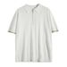 Men's Business Casual Lapel Polo Shirt White Summer Ice Silk Breathable Knit Short Sleeve T-Shirt_viptrois.com