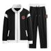 Men's Clothing Men's Spring And Autumn New Patchwork Contrast Color Jacket Trendy Casual Sports Suit Two Piece Set Color Tiger Head Style_viptrois.com