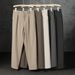 Men's Lightweight Straight Fit Dress Pants - Summer Breathable Polyester Trousers With Wrinkle-Free Technology (Black, Charcoal, Beige, Khaki, Brown)_viptrois.com