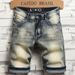 High-Quality New Style Denim Mid-Length Plus Size Summer Men's Shorts_viptrois.com