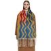 Unisex Shawl thickened bib hoop yarn jacquard coarse fringes gradient color wavy scarf_viptrois.com