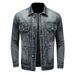 Men's Clothes High Quality Denim Jacket Man Retro Simple Heavy Denim Jacket Man_viptrois.com