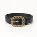 Retro simple chain square buckle women's belt fashion versatile dress coat decorative belt women's belt batch_viptrois.com