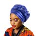 Women's Scarves Ethnic Heavy Industry Flower Beauty Strip Two Layer Sponge Turban Cap_viptrois.com
