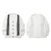 Men's Color-Block V-Neck Knit Cardigan – Retro Striped Sweater (White, S/M/L/XL)_viptrois.com