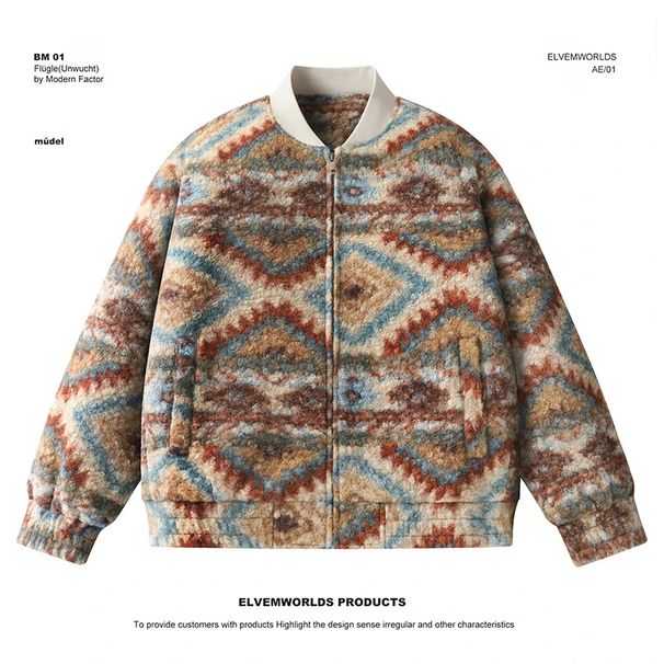 High-Quality Winter Designer Exclusive National Trend Baseball Collar Casual Versatile Men's Thick Jacket Cotton Coat_viptrois.com