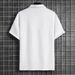 Men's Clothing Summer Polo Shirt T Shirt Simple Solid Color Button Short Sleeved Top_viptrois.com