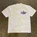 pure Cotton American Sports Cartoon Shark Print Short Sleeved T-shirt For Both Men Women, Loose And Versatile_viptrois.com