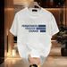 Men's Clothing Summer New Style Handsome Printing Loose Casual Heavy Short Sleeved T Shirt All Match Half Sleeved Top_viptrois.com