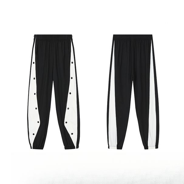 American-style Snap-button Pants For Men And Women, Fully Unfastenable For Quick Removal, Basketball Training Pants, Outdoor Sports Pants, Trendy_viptrois.com