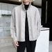 Knitted Sweater Jacket For Men, Autumn And Winter Loose Cardigan Sweater, Handsome Stand Up Collar, Thread Jacket_viptrois.com