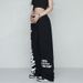 Women's Hip Hop Jazz Dance Pants - High Waisted Loose Fit Streetwear Trousers With Drawstring For Summer_viptrois.com