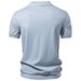 Men's Tencel Blend Polo Shirt, Breathable Soft Short Sleeve Casual Business Casual Top With Classic Collar_viptrois.com