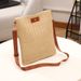 Women's Tote Bags Straw Woven Bag, Single-shoulder Bag, Bucket Bag, Vacation Beach Tote Bag, Adjustable Wide Shoulder Strap Crossbody Bag_viptrois.com