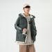 Padded Clothes Men's Large Size Hooded Striped Loose Thickened Padded Jacket Warm Casual Padded Jacket_viptrois.com