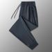 Men's Clothing Ice Silk Casual Loose Large Size Quick Drying Elastic Breathable Pants Straight Leg Closed Live Broadcast Supply_viptrois.com