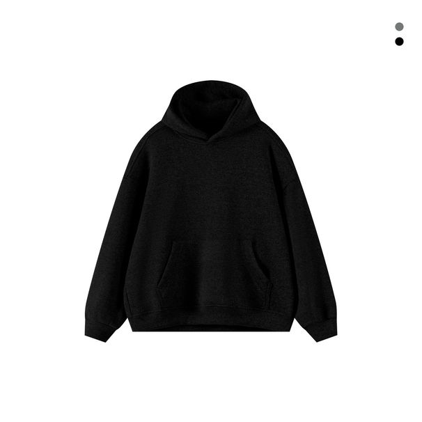 『Kangaroo Hoodie』Autumn New Heavyweight Men's Versatile Solid Color Layered Fleece Kangaroo Hooded Sweatshirt Set_viptrois.com