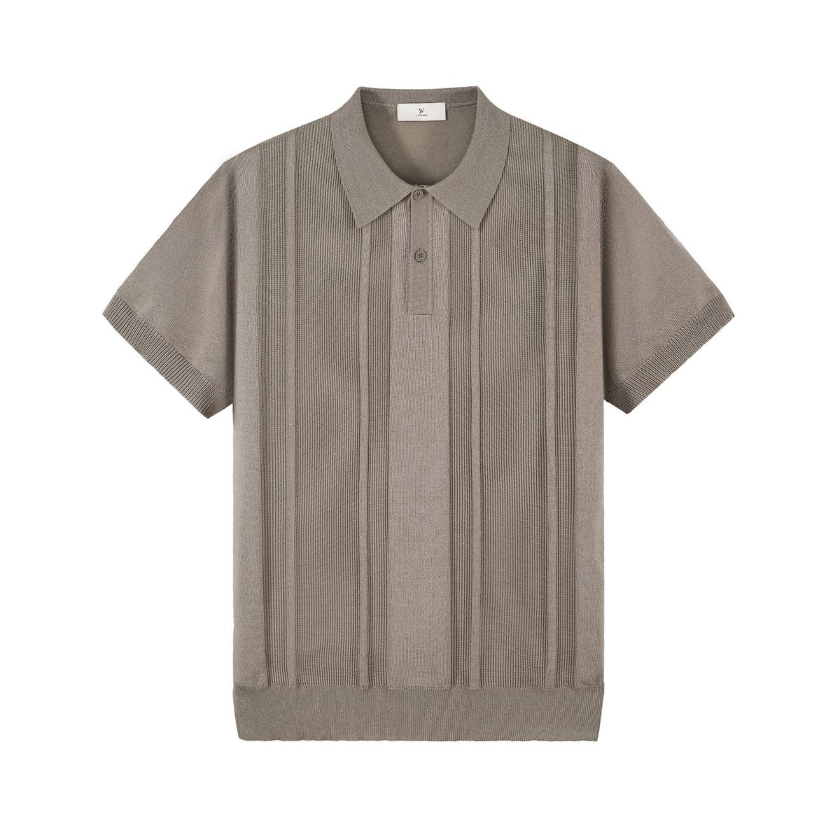 Old Money Style Sweater Knitted Polo Shirt Men's Solid Color Turn-Down Collar Casual Short Sleeve_viptrois.com