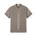 Old Money Style Sweater Knitted Polo Shirt Men's Solid Color Turn-Down Collar Casual Short Sleeve_viptrois.com