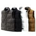Men's Winter Quilted Vest With Print, Loose Fit Padded Sleeveless Jacket For Casual & Sports_viptrois.com
