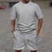 Men's Clothing Hot Sale Waffle Texture Short Sleeved Shorts Suit For Men Summer Thin Quick Drying Breathable Fitness Running Suit_viptrois.com