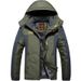 Men’s Winter Thermal Jacket – Waterproof Windproof Fleece-Lined Hooded Coat For Hiking, Camping & Outdoor Adventures (Black, Navy, Army Green, Red)_viptrois.com