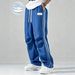Men's Quick-Dry Outdoor Casual Pants With Stripes, Breathable Straight Leg Trousers For Sports And Daily Wear_viptrois.com