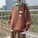 Pure Spring Color-Block Polo Collar Sweater For Men, Autumn And Winter Trendy Oversize Retro Label Knitted Sweater, Artistic_viptrois.com