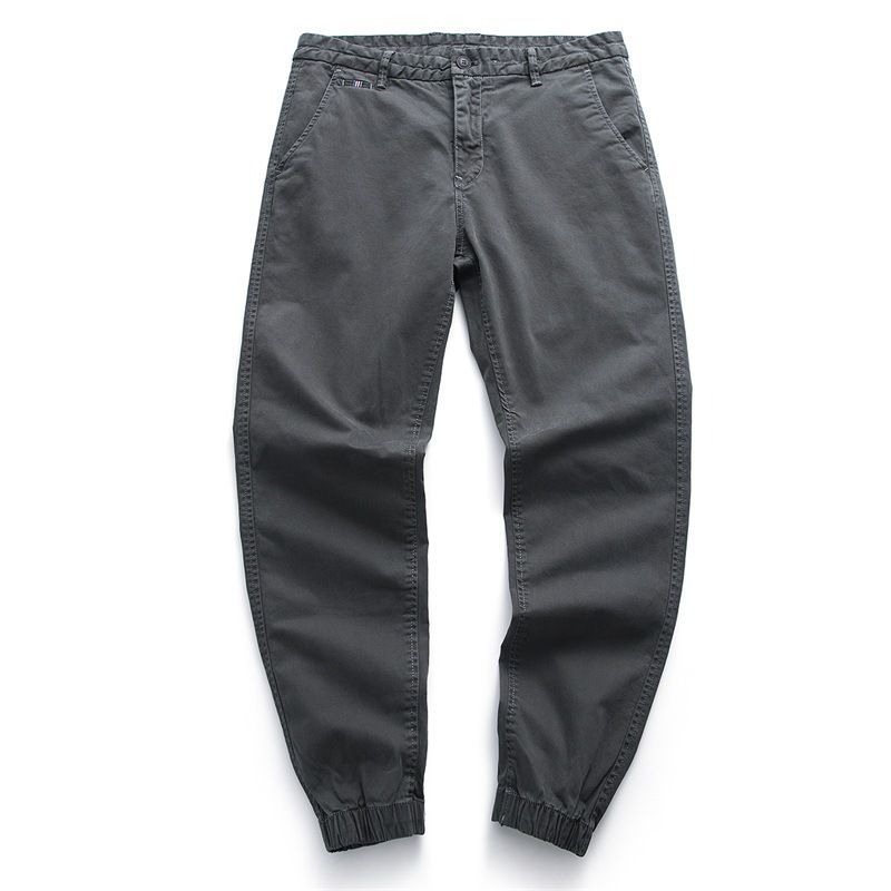 Men's Clothing casual trousers fat straight pants solid color all-matching overalls_viptrois.com