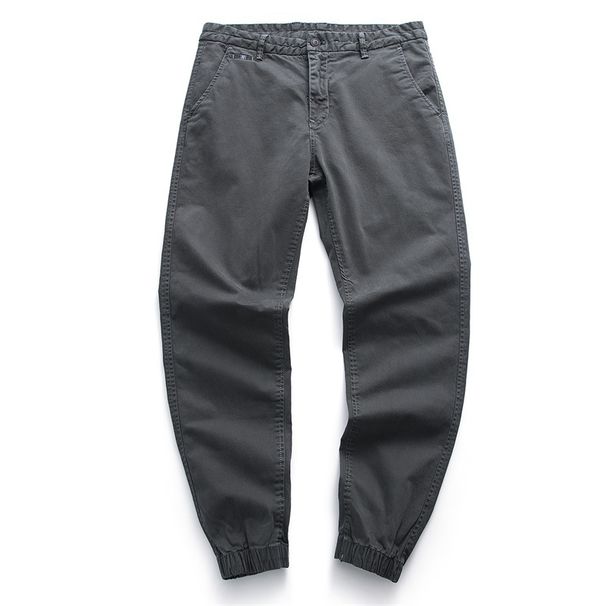 Men's Clothing casual trousers fat straight pants solid color all-matching overalls_viptrois.com