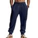 Men's Autumn Winter Training Sports Multi-Pocket Zipper Cargo Stretch Slim Fit Trendy Casual Sweatpants_viptrois.com