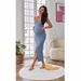 Maternity Dress European And American Sexy Hem Slit Button Maternity Dress Fashionable Maternity Suspender Dress_viptrois.com