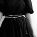 Waist chain accessories Double adjustable body chain everything with suit pants belt_viptrois.com