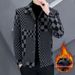 Loom Loom Woolen Coat Autumn Winter Short Turn-Down Collar High-End Overcoat Fleece Lined Thick Versatile Casual Men's Jacket_viptrois.com
