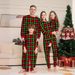 Plaid Christmas family suit printed homewear pajamas set_viptrois.com