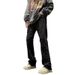 Loom European And High Vibe American Street Style Pure Black Jeans Men Summer Thin Ripped Frayed Long Pants_viptrois.com