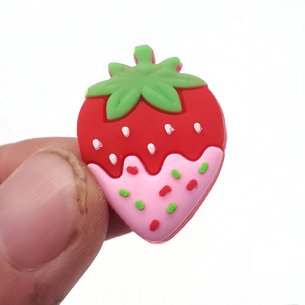 Cartoon Fruit Accessories PVC Soft Rubber Shoes Flower Shoe Buckle Decorative Buckle_viptrois.com