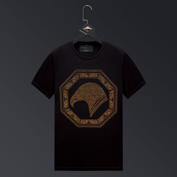 Men's Clothing Hot diamond brand men's summer short sleeved T shirt men's ice sleeved mercerized cotton T shirt men's new style_viptrois.com