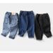 2025 New Boys Jeans Spring Autumn Winter Stylish Elastic Children's Clothing Boys Plus Velvet Loose Thin Long Pants_viptrois.com
